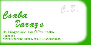 csaba darazs business card